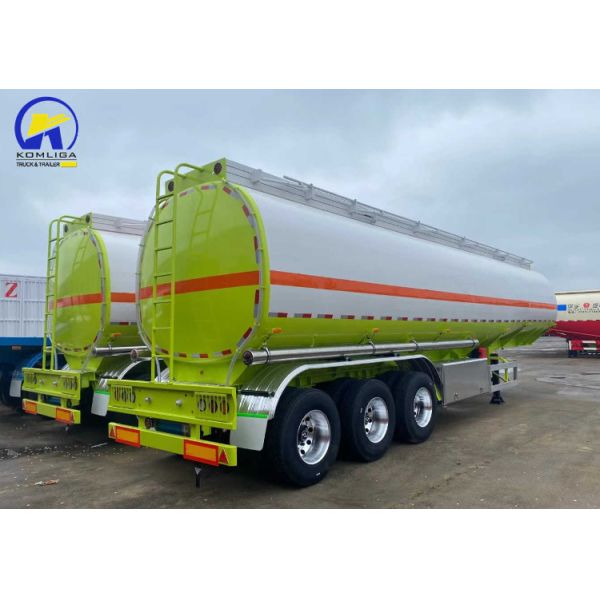 1820mm Tread 3 Axle Carbon Aluminum Oil Tank 42000L 45000 Liters Fuel Tanker Trailer