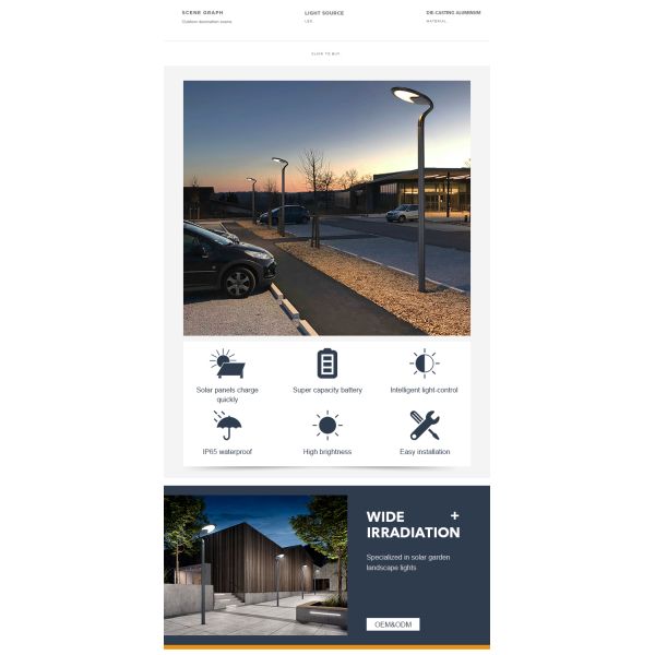 элегантный алюминиевый уличный свет датчика движения 25W солнечный для вилл