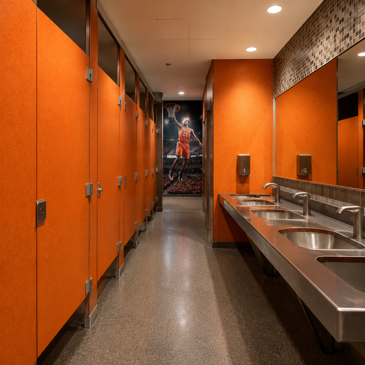 Custom HPL Compact Laminate Public Toilet Partition System