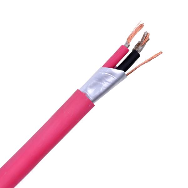 2x0,5 mm2 Cabos de alarme de incêndio de cobre não blindados e blindados com condutor de cobre enlatado