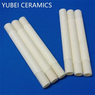 Corrosão de isolamento 99% Al2O3 Rod rosqueado cerâmico dos tubos cerâmicos da alumina baixa