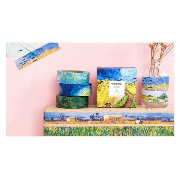 Van Gogh Painting Washi Paper Tape 1.5cm*7m For Album DIY Diary Decorative Stickers