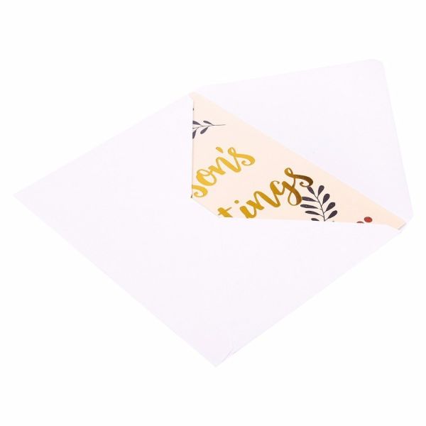 Merry Christmas Greeting Cards Bulk Box Set - Winter Holiday Xmas Greeting Cards with Season's Greetings