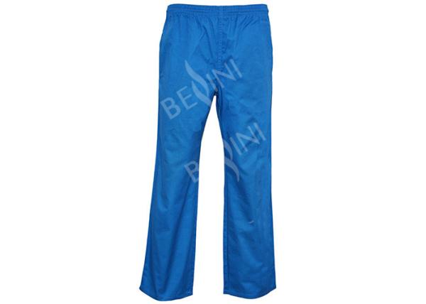 Mid Blue Protective Work Clothing Long Trousers For Chefs Customizes Size
