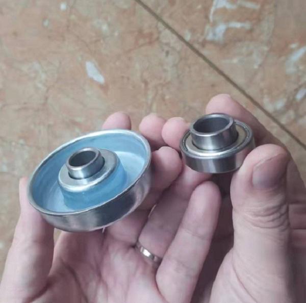 Stamped Steel Flanged Wheel Bearing 608z Non Standard For Skateboard