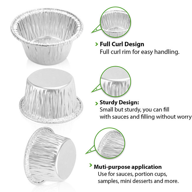 Фольга Рамекинс Круглые фольги Панели микроволновая печь гладкая стена для фольги поднос