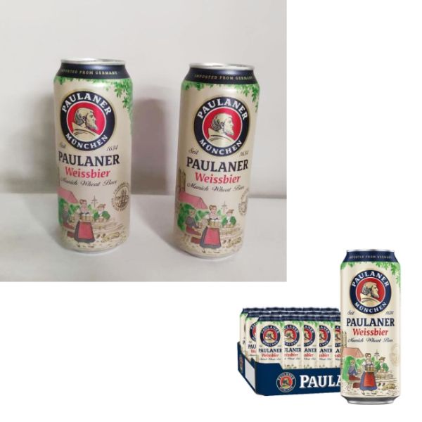 German Paulaner HD Plated Printing Aluminum Beer Can 16.9oz
