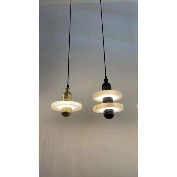 White Marble Led Pendant Lamp For Living Room Contemporary Led Pendant Lights