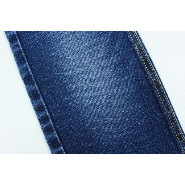 Wholesale  13.3 Oz Dark Blue TR  Weft Slub Denim Pants Fabric