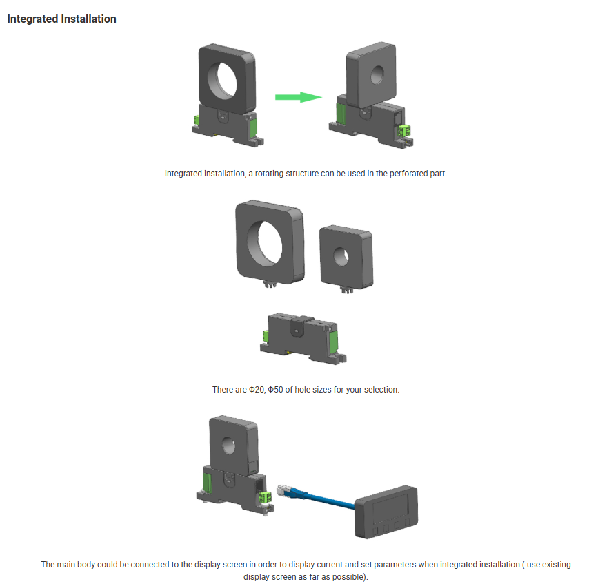 Acrel BA50L(II)-AI/V Leakage Current Sensor