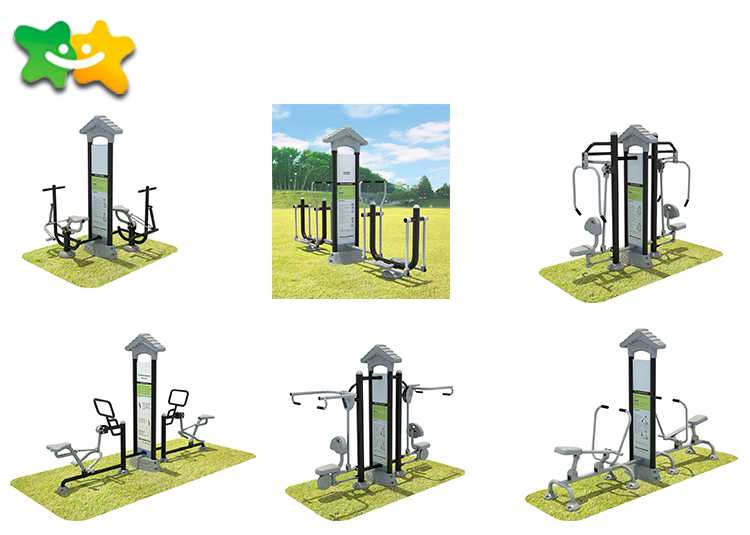 Цвета оборудования разминки спортивной площадки сада яркие коррозионностойкие