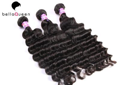 Extensões profundas do cabelo de Wefted do dobro do halo da onda do Mongolian do Virgin comprimento de 8-30”