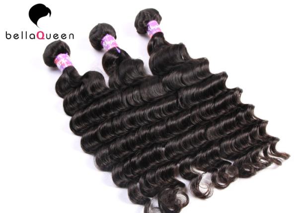 Deep Wave Natural Black 7A Grade Virgin Hair Weaving With No Shedding​