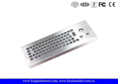 As chaves do estojo compacto 65 escovaram o teclado industrial com Trackball