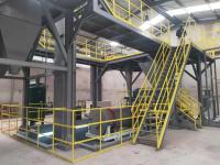 Linha de produção de mistura do cargo do pó de lavagem, misturador detergente da adição do cargo do pó