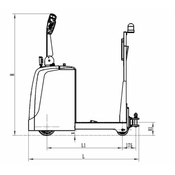 3ton 6ton Tow Tractor on Electric Ride Model with The Electromagnetic Brake System