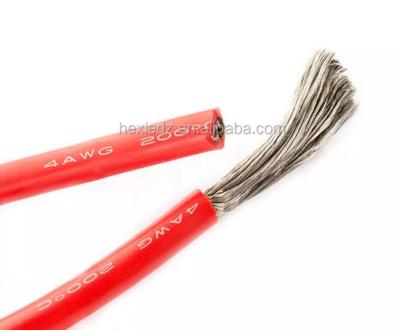 Fio de cobre estanhado preto vermelho de 4 partes do cabo 600V 5000 da borracha de silicone Calibre de diâmetro de fios/0.08mm