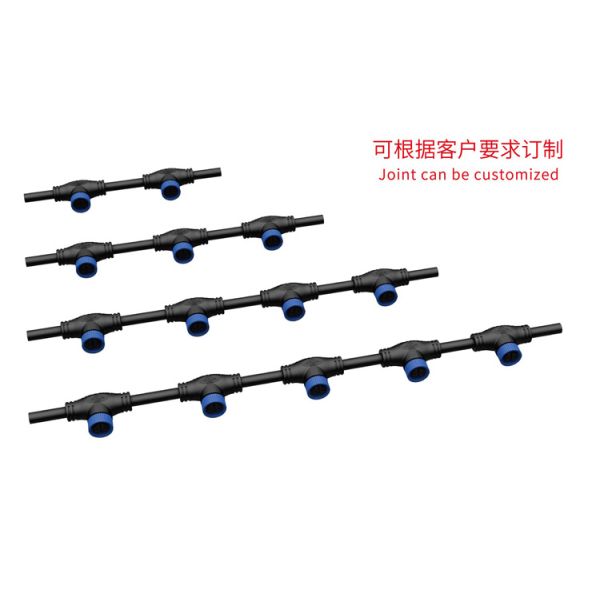 M15 Connector 2 pin T type waterproof connector for LED lighting