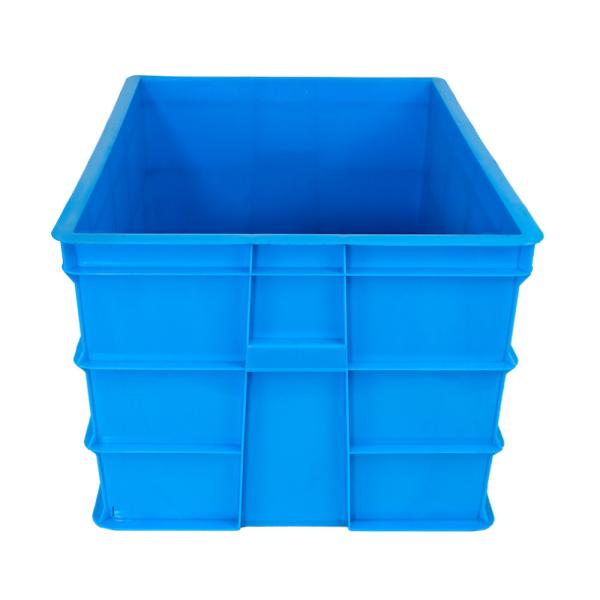 Sturdy and Stackable Blue Plastic Crate for Organized Storage of Bread Crates at Home