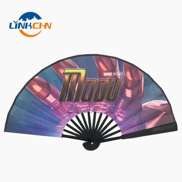 Promotional Hand Held Folding Fan with Custom Double Side Printed