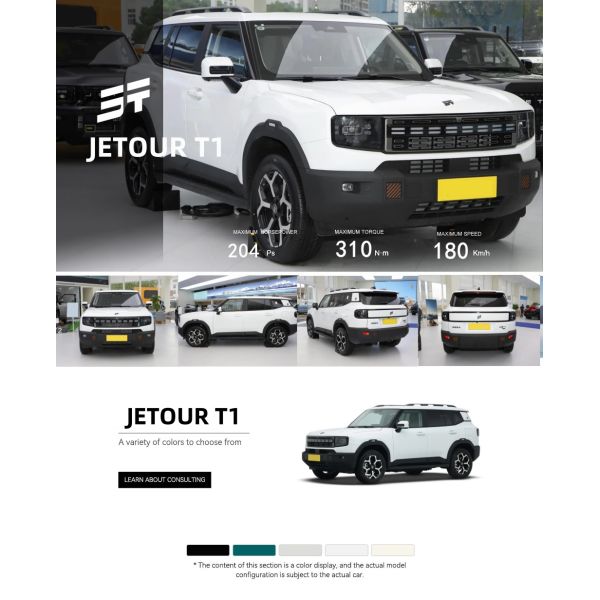 2026 Jetour Shanhai T1 5-Seat PHEV SUV 226km Pure Electric 1500km Total Range XWD 5.5s 8155 Chip L2 ADAS Global Export