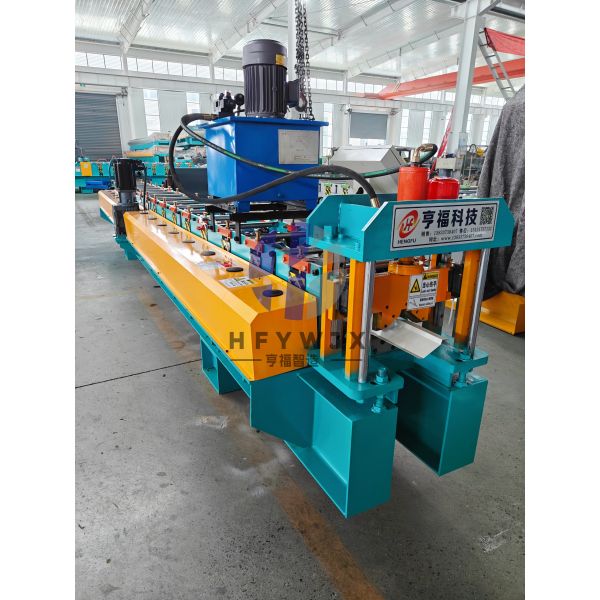 7.5 KW Servo Motor 460 Ridge Cap Roll Former  PLC Control 14 Rows Forming Stations