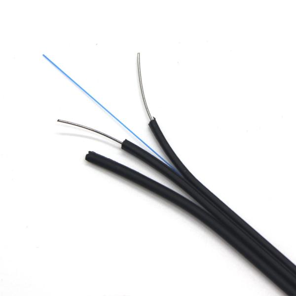 Autossuficiente mensageiro de aço exterior Wire FRP G657 2 4 do cabo pendente da fibra de FTTH 1 núcleo