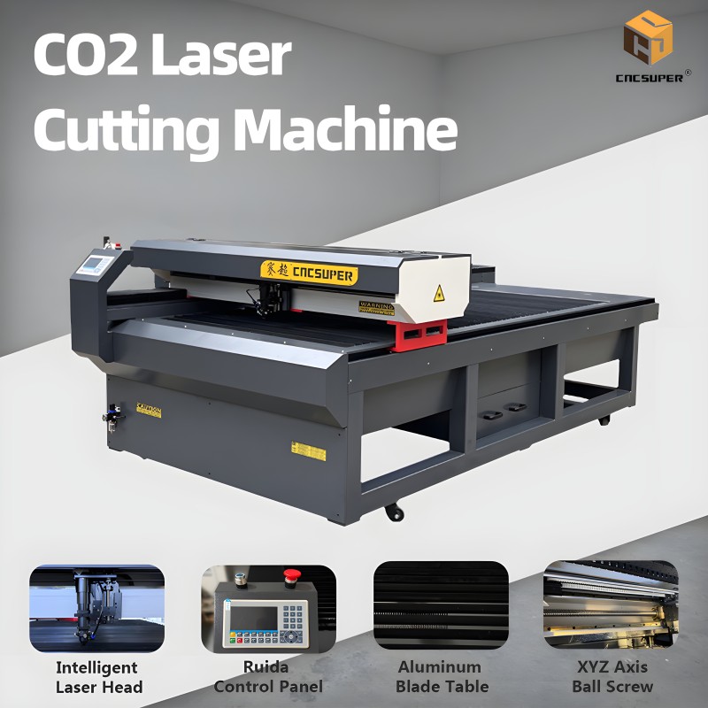 Industrial 100 300W CO2 Laser Cutting Machine For Acrylic MDF Wood Leather Fabric