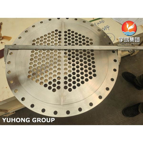 ASME SA266 TP304 Hoja de tubo de alta presión, OD 870 mm, para condensadores de centrales eléctricas