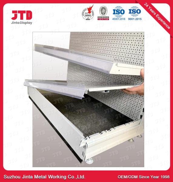 Single Or Double Sides Gondola Shelving Powder Coated Finish Heavy Duty