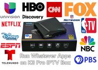 Android IPTV Box noir K3 Pro Boîte de diffusion en continu OTT Boîte à vie IPTV Smart Box