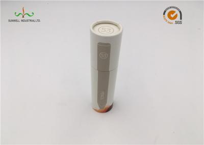 Vanilla Color Rigid Cardboard Cylinder Tubes For Pencil Packaging Lamination Finished
