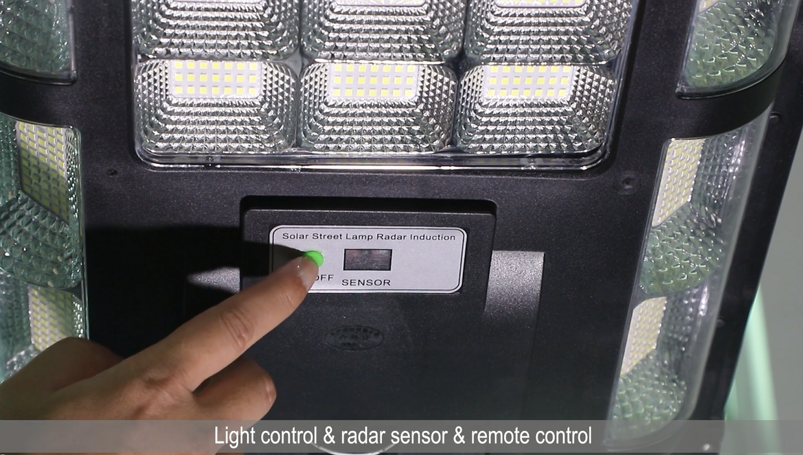 Wholesale Price IP65 Waterproof ABS 100w 200w Solar Street Light All In Onw With Motion Sensor Outdoor For Garden Lamp L