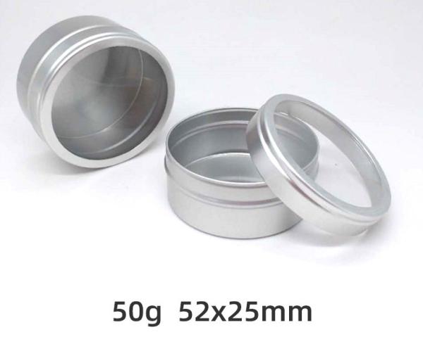 Aluminum Empty 5g 10g 20g Ps Plastic Screw Cap Jar tin box with clear pvc window