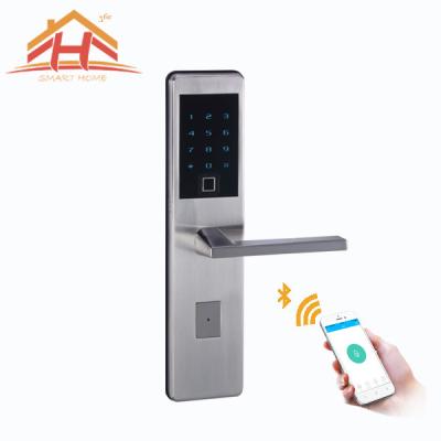 Tela táctil de vidro moderado de Bluetooth fechadura da porta esperta inteligente com buraco da fechadura escondido
