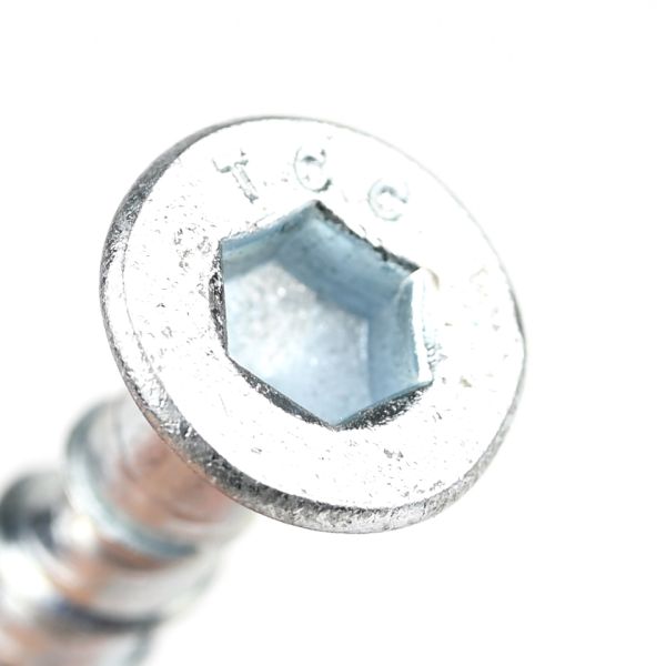 Углеродистая сталь белый цинк покрытый шестеренковой розеткой плоская голова самосверление каменное строительство бетонные винты M8 50 мм