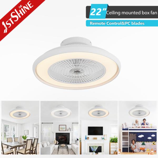 22 Tamanho de lâmina CB Certificado Smart Remote Wi-Fi Control Design redondo LED Ventilador de teto