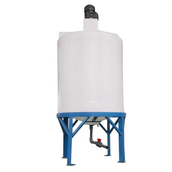 White Cone Bottom Plastic Mixing Tank With Agitator 1500L Poly Mixing Tanks