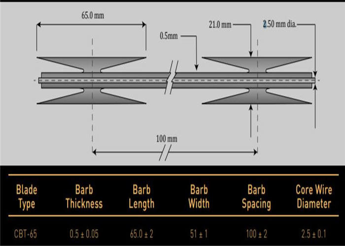 Колючая проволока лезвия бритвы SS304 для военных правительств мест