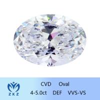 Sintético incoloro 4-5ct CVD de laboratorio cultivado Oval Diamante 10 dureza de Mohs