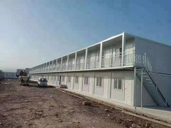 Windbreak Container Casa com banheiro Flat Pack Design e Sandwich Panel Material
