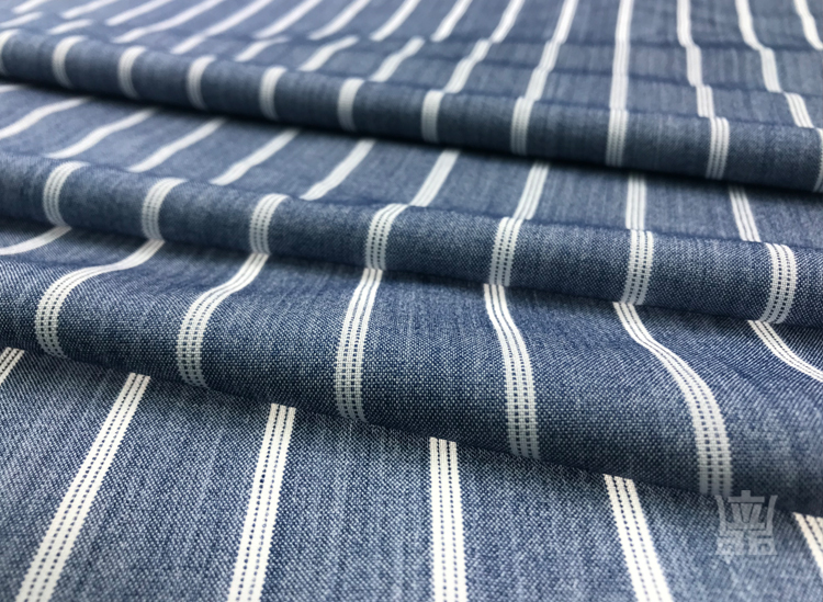 пряжа 180gsm голубая и белая нашивки ткани вискозы вискозы покрасила тип TR