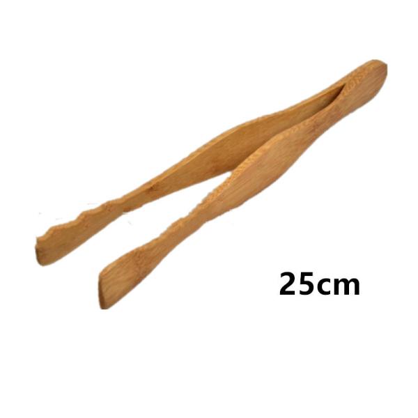 Vegetable 20cm 25cm Wooden Cooking Utensils Bamboo Baking Bread Pastry Serving Tongs