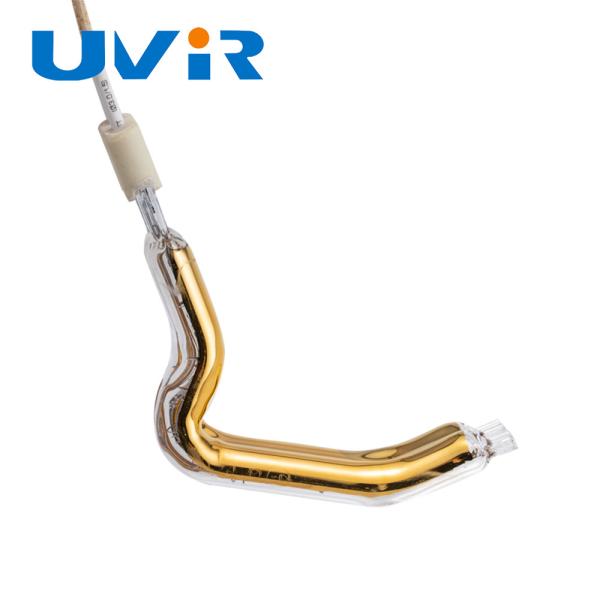 Tube chauffant infrarouge en forme de L, doré, 150-6000W