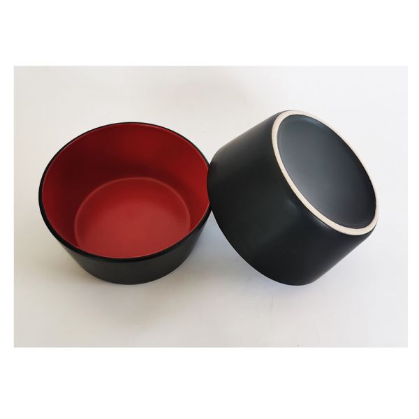 Food & Beverage Hotel Ceramic Scandinavian Dinnerware Set Black And Red