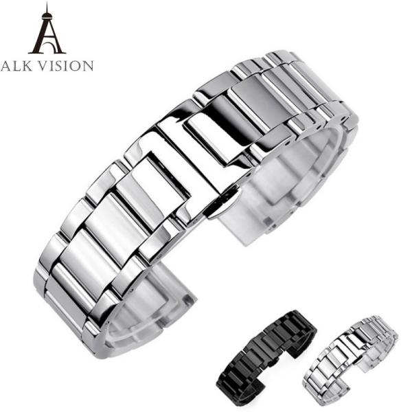 Stainless Steel WatchBand men's bracelet for watches ladies wrist watches Butterfly buckle 18 20 22 24mm watch stra