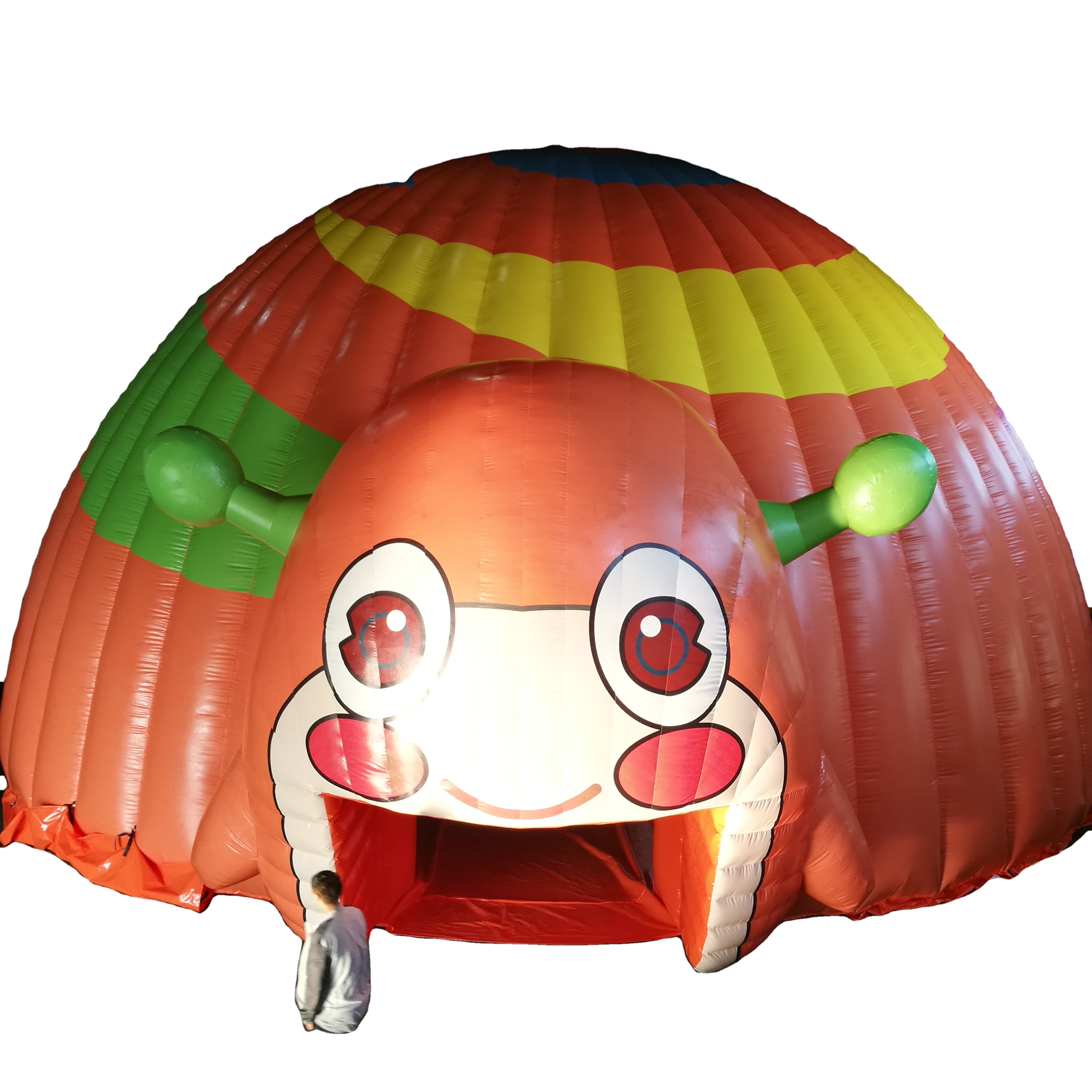 Customized Inflatable Snail Tent Dome Play Shelter Personalized Kids Tent Quick Inflation System Waterproof PVC Floor