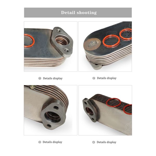6P Engine Oil Cooler 1-21723039-0 For Isuzu 6SA1 6SD1 Hitachi Excavator EX300-2 EX300-3 EX300-5