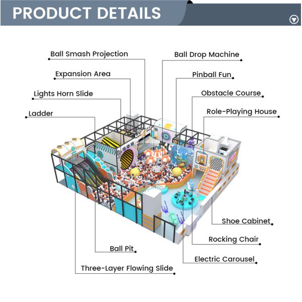 120㎡ Soft Playground Park – Custom Orange Indoor Play Solution