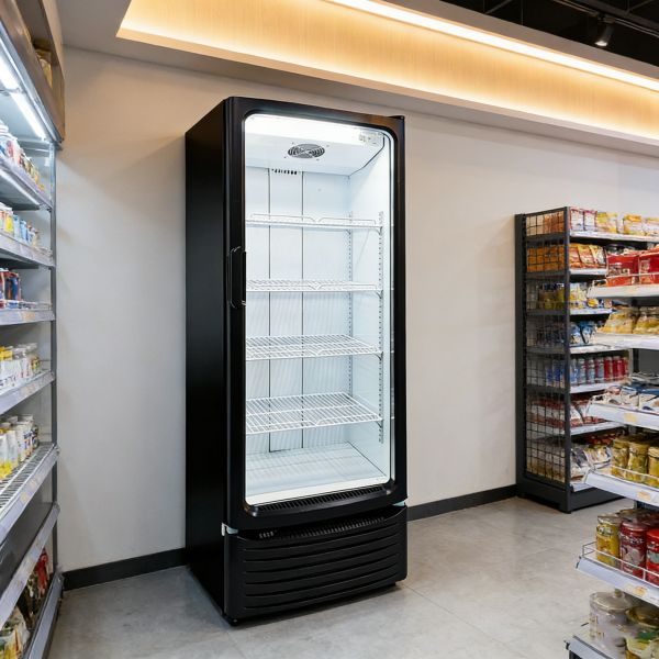 255L Volume Commercial Display Cooler with Fan Cooling and Auto Defrost for Beverage Storage